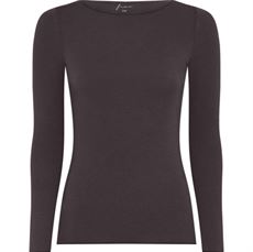 FRAU TOP, LIMA CASHMERE LS BOATNECK TOP, CHOCOLATE TORTE